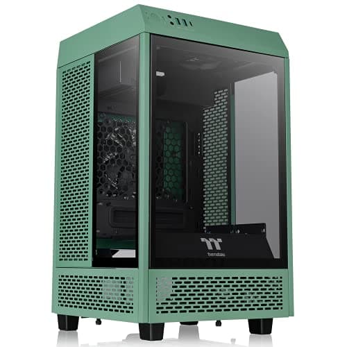 Thermaltake The Tower 100 Mini-ITX Tower Green / Black with Tempered Glass Side Panel and USB 3.2 Gen 2 Type-C, USB 3.2 Gen 1 Type-A image