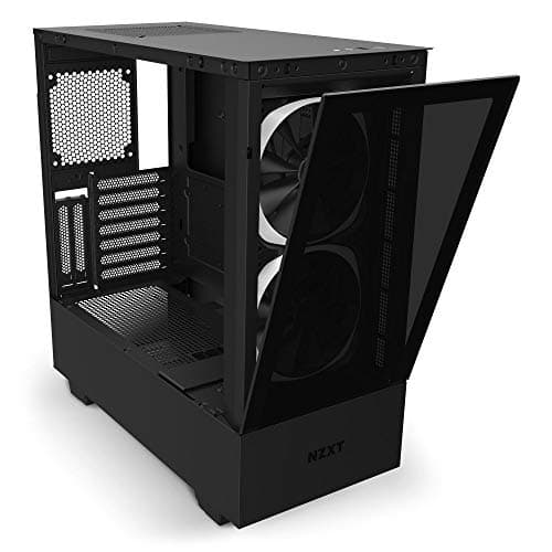 NZXT H510 Elite - CA-H510E-B1 - Premium Mid-Tower ATX Case PC Gaming Case - Dual-Tempered Glass Panel - Front I/O USB Type-C Port - Vertical GPU Mount - Integrated RGB Lighting - Black image