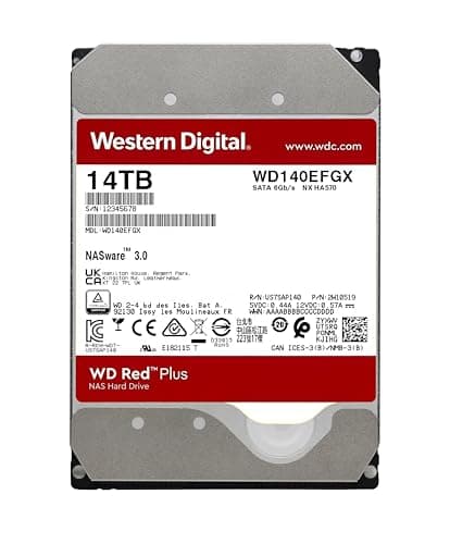 Western Digital Red Plus 14TB 3.5" HDD 7200RPM SATA 6.0 Gb/s Internal image
