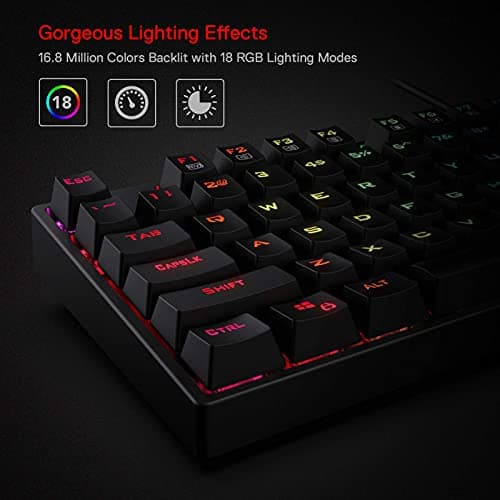 Redragon K582 SURARA Outemu Red RGB Wired Gaming Keyboard image