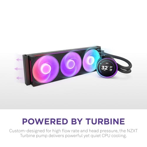 NZXT KRAKEN PLUS RGB 360 MM BLACK AIO LIQUID COOLER WITH 1.54" LCD image