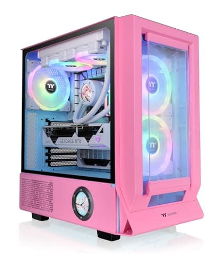 Thermaltake Ceres 350 MX ATX Mid Tower Pink with Tempered Glass Side Panel, USB 3.2 Gen 2 Type-C, and USB 3.2 Gen 1 Type-A image