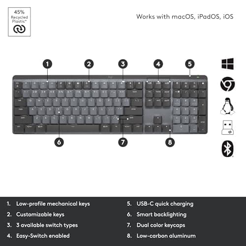 Logitech MX Mechanical Mini Wireless Slim Keyboard image