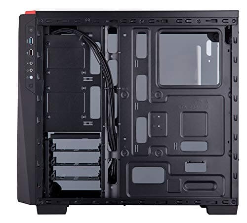 Corsair Carbide Series SPEC-04 ATX Mid Tower Black / Red with Acrylic Side Panel and USB 3.2 Gen 1 Type-A, USB 2.0 Type-A image