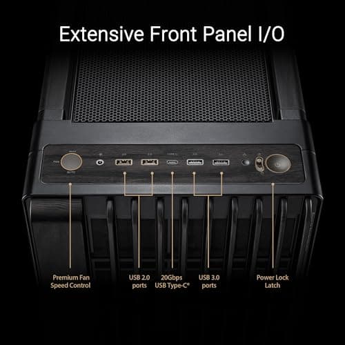 Asus ProArt PA602 Wood Edition ATX Mid Tower Solid Panel Black / Brown image