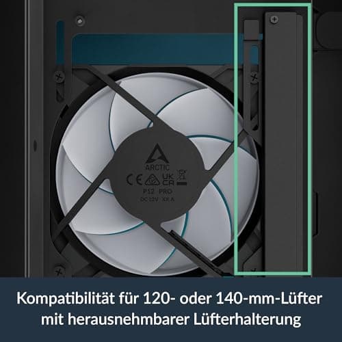 ARCTIC Xtender ATX Mid Tower Black with Tinted Tempered Glass Side Panel and USB 3.2 Gen 2 Type-C USB 3.2 Gen 1 Type-A image