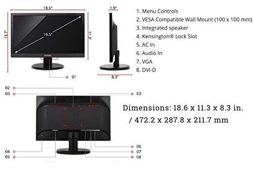 ViewSonic VA2055SM 19.5" 1080p 60Hz VA Monitor image