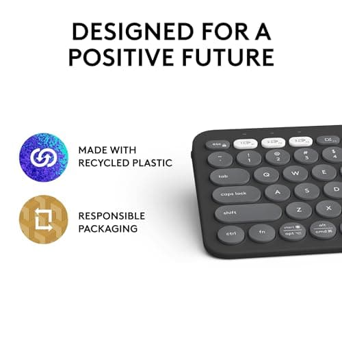 Logitech Pebble Keys 2 K380S Bluetooth Standard Keyboard image