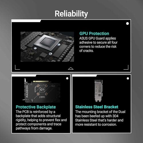 ASUS Dual Radeon RX 9060 XT 16GB GDDR6 Black image