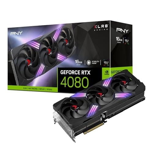 PNY GeForce RTX 4080 XLR8 Gaming VERTO EPIC-X 16GB GDDR6X Black image