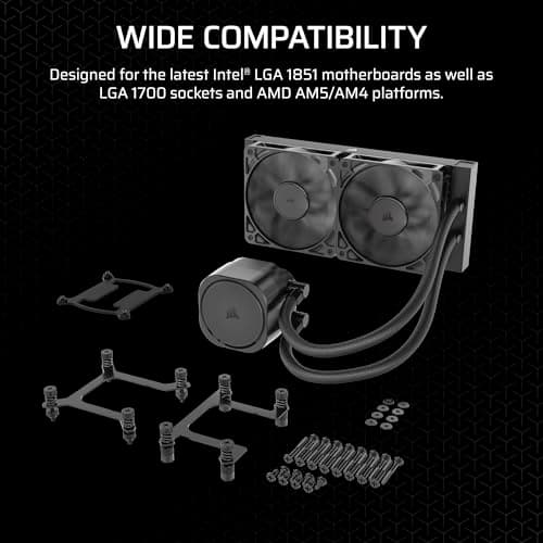 Corsair NAUTILUS RS Water 240mm 74.37 CFM Black image