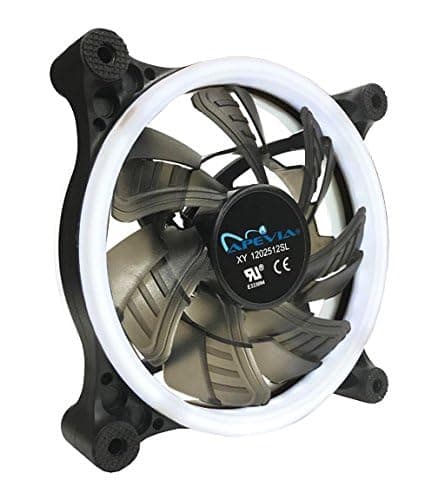 Apevia C 120mm Black / White White LED 57.67 CFM image