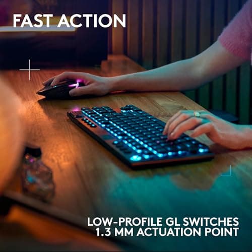 Logitech G915 LIGHTSPEED TKL RGB Wireless/Wired/Bluetooth Mechanical Gaming Keyboard image