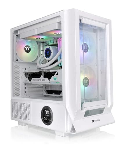 Thermaltake Ceres 350 MX ATX Mid Tower White with Tempered Glass Side Panel and USB 3.2 Gen 2 Type-C USB 3.2 Gen 1 Type-A image