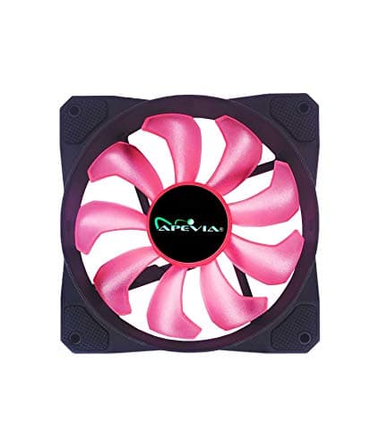 Apevia APEVIA CO512L-PK Cosmos 120mm Pink Ultra Silent 16 LEDs Anti-Vibration Rubber Pads 56.67 CFM 5-Pack image