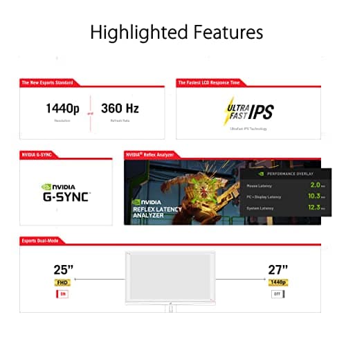 Asus ROG Swift 360Hz PG27AQN 27" 1440p 360Hz IPS Monitor image