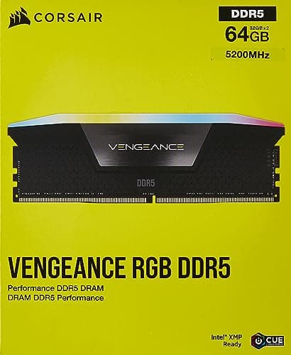 Corsair Vengeance RGB Black / Gray DDR5-5200 CL40 64GB (2x32GB) image