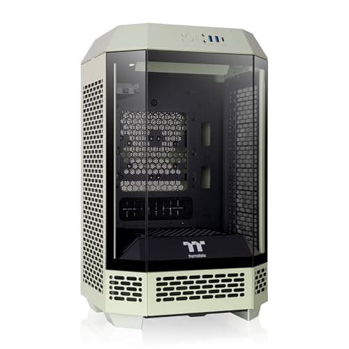 Thermaltake The Tower 250 Mini-ITX Tower Green / Black Tempered Glass Side Panel image