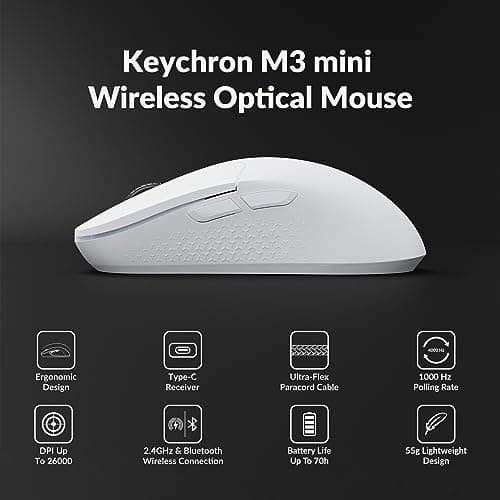 Keychron M3 Mini Wired/Wireless/Bluetooth Optical Mouse image