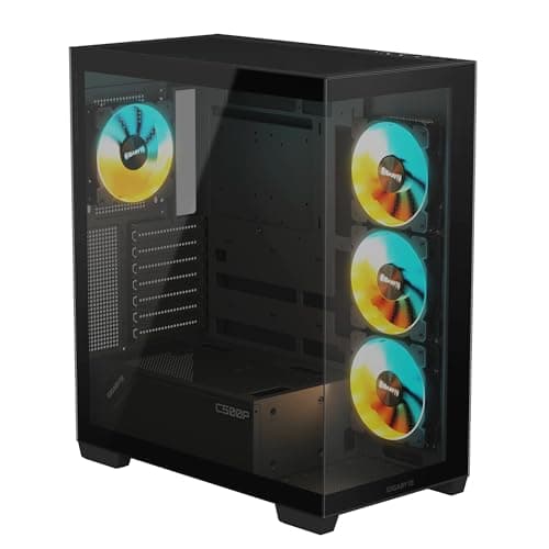 Gigabyte C500 ATX Mid Tower Black PANORAMIC STEALTH Tempered Glass Side Panel image