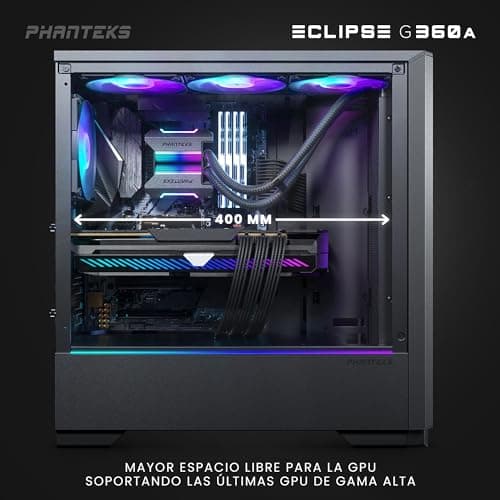 Phanteks Eclipse G360A ATX Mid Tower Black Tempered Glass Side Panel image