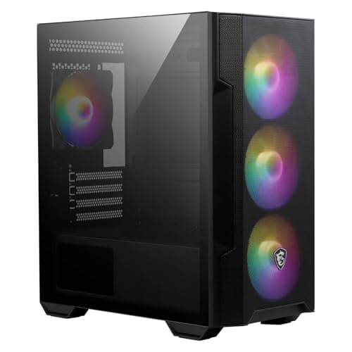 MSI MAG FORGE M100R MicroATX Mini Tower Black Tempered Glass Side Panel image