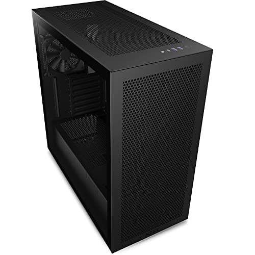 NZXT H7 Flow (2022) ATX Mid Tower Black with Tempered Glass Side Panel and USB 3.2 Gen 2x2 Type-C, USB 3.2 Gen 1 Type-A image