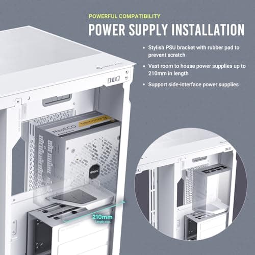 Antec C8 ATX Full Tower White with Tempered Glass Side Panel and USB 3.2 Gen 2 Type-C, USB 3.2 Gen 1 Type-A image