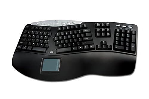 Adesso PCK-308B Wired Ergonomic Keyboard With Touchpad image