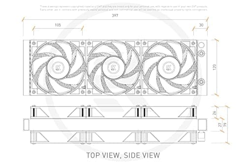 EK AIO Elite Water 360mm D-RGB 66.04 CFM Black image