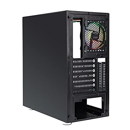 BGears b-BlackWidow-RGB ATX Mid Tower Black with Tinted Tempered Glass Side Panel and Front Panel USB 3.2 Gen 1 Type-A, USB 2.0 Type-A image