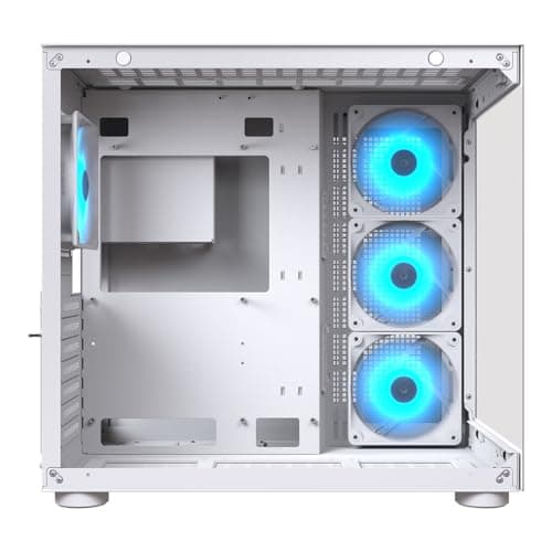Cougar FV150 ATX Mid Tower Black with RGB, Tempered Glass Side Panel, and USB 3.2 Gen 2 Type-C USB 3.2 Gen 1 Type-A image
