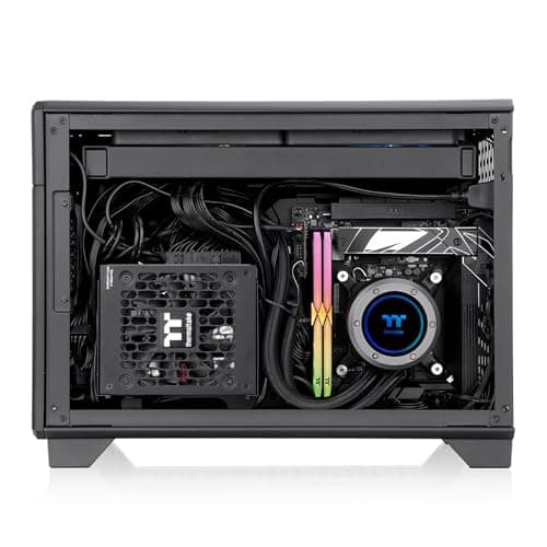 Thermaltake TR100 Mini-ITX Desktop Black Mesh Side Panel image