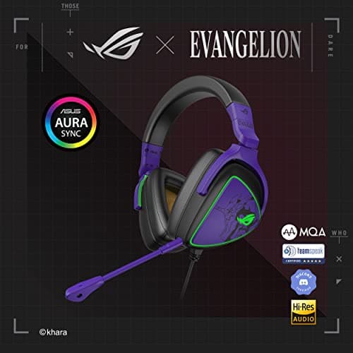 Asus ROG Delta S EVA Edition Closed Purple / Green Gaming Headset image