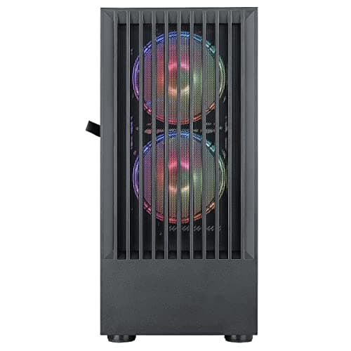 CiT Slammer Micro ATX Mid Tower Black with Tempered Glass Side Panel and USB 3.2 Gen 1 Type-A, USB 2.0 Type-A image