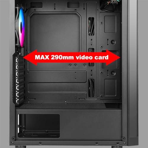 Azza Spectra ATX Mid Tower Black with Tempered Glass Side Panel and USB 3.2 Gen 1 Type-A, USB 2.0 Type-A Front Panel image