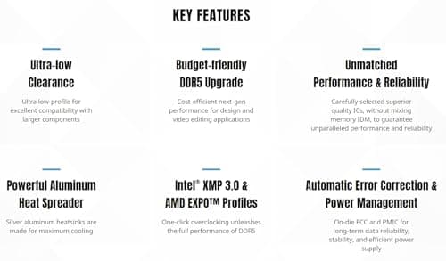 Klevv FIT V White DDR5-5600 CL30 32GB (2x16GB) image