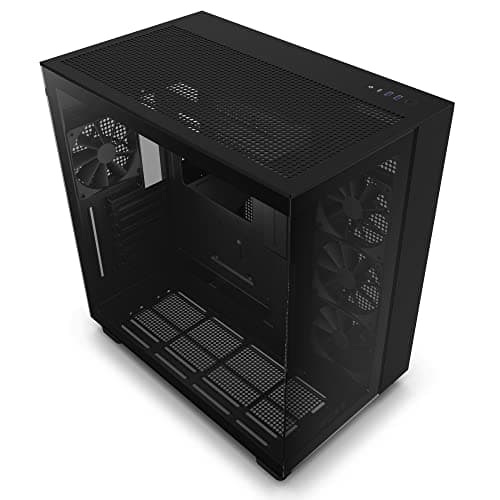NZXT H9 Flow ATX Mid Tower Black Tempered Glass Side Panel with USB 3.2 Gen 2x2 Type-C and USB 3.2 Gen 1 Type-A main image