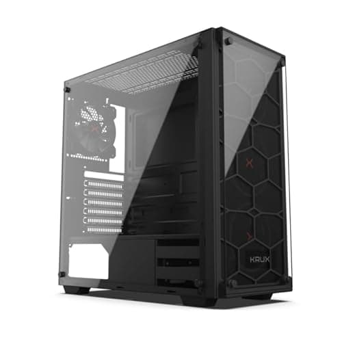 KRUX Leda ATX Mid Tower Black with Tempered Glass Side Panel and USB 3.2 Gen 1 Type-A USB 2.0 Type-A image
