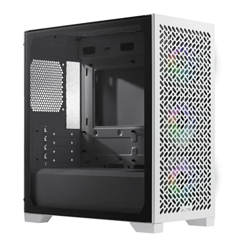Cooler Master Elite 302 Micro ATX Mini Tower White / Black with Tempered Glass Side Panel and USB 3.2 Gen 1 Type-C, USB 3.2 Gen 1 Type-A image