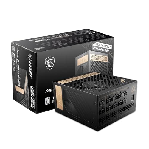 MSI MEG Ai1000P PCIE5 Black / Copper ATX 1000W Fully Modular 80+ Platinum Certified image