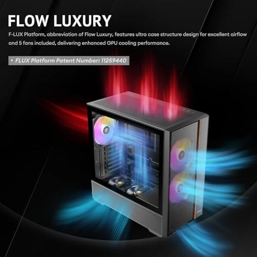 Antec FLUX REAR Mid Tower Case With Tempered Glass image