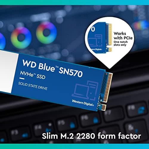 Western Digital Blue SN570 1TB M.2-2280 SSD PCIe 3.0 X4 NVMe image