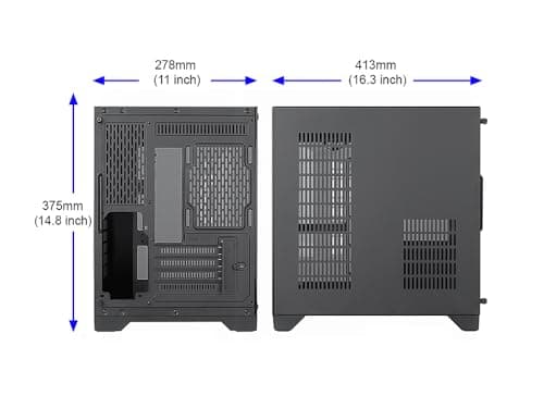 BGears b-Pellucid Micro ATX Mini Tower Black Tinted Tempered Glass Side Panel image