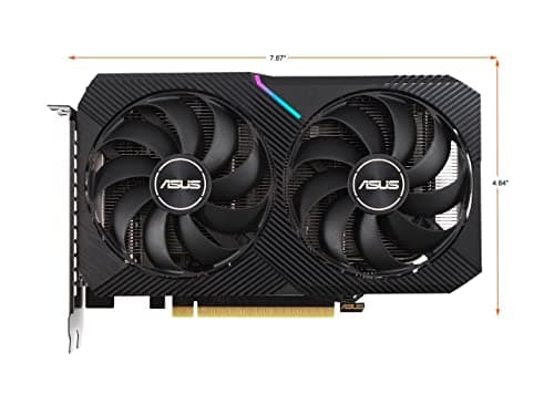 Asus DUAL MINI OC V2 GeForce RTX 3060 Ti LHR 8GB GDDR6 Black image