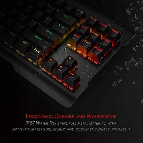 Redragon K561 VISNU Mechanical Gaming Keyboard, Anti-ghosting 87 Keys, RGB Backlit, Wired Compact Keyboard with Clicky Blue Switches for Laptop, Windows, PC Games image