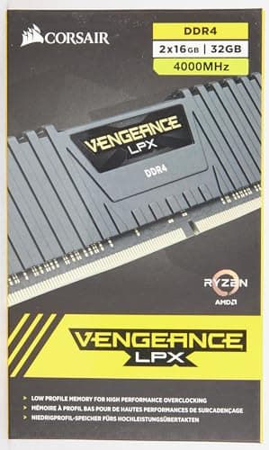 Corsair Vengeance LPX Black / Yellow DDR4-4000 CL18 32GB (2x16GB) image
