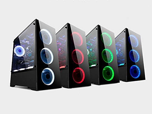 BGears b-Voguish ATX Mid Tower Black with RGB, Tempered Glass Side Panel, USB 3.2 Gen 1 Type-A, USB 2.0 Type-A image