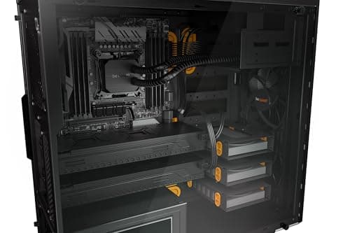 be quiet! Pure Base 600 ATX Mid Tower Black / Orange Tempered Glass Side Panel image