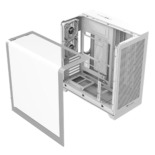 Thermaltake View 390 Air ATX Mid Tower White with Tempered Glass Side Panel and USB 3.2 Gen 2 Type-C, USB 3.2 Gen 1 Type-A image